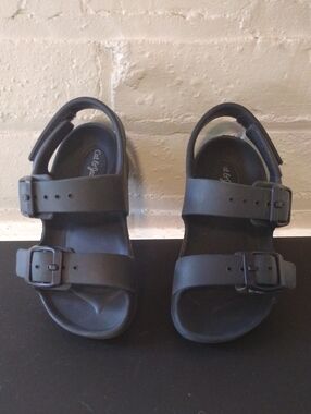 Cat & Jack Navy Kids' Double Buckle Adjustable Sandals Size Toddler 7